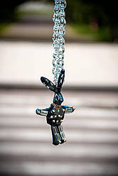 Дизайнерська прикраса на шию маленький заєць My Scarf "Transparent Rabit Ukraine"