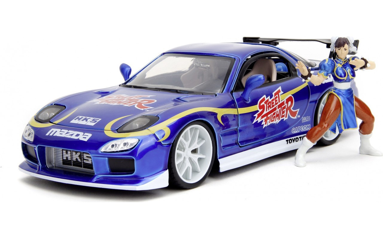 Машина металева Jada Вуличний боєць Mazda RX-7 з фігуркою Чан-лі 1:24 [253255062], фото 1