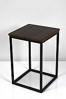 Табурет Куб у стилі Лофт чорний / венге