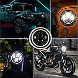 LED фара 7 дюймів Нива, УАЗ, ГАЗ 24, ВАЗ 2101, Hummer, FJ Cruiser, Mercedes-Benz W463, Мото Альфа Harley Davidson, фото 8