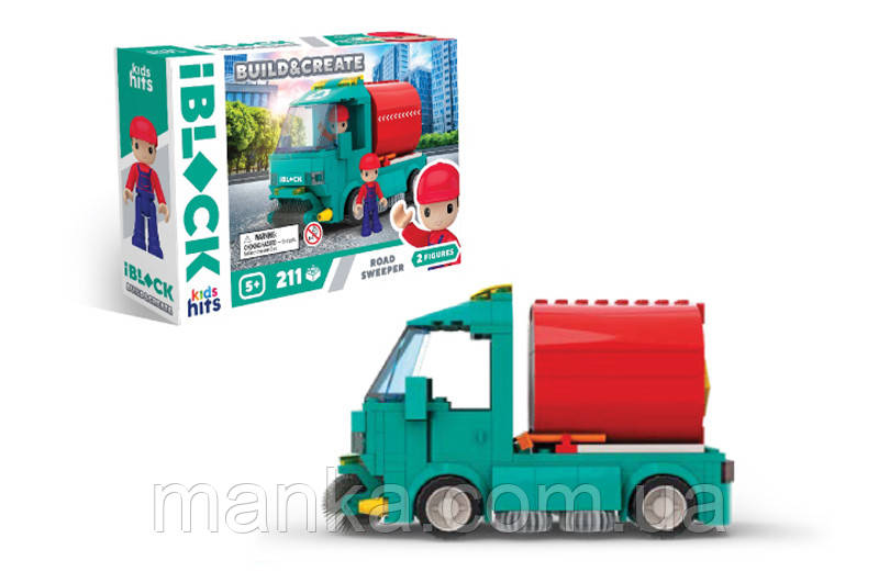 Конструктор Kids hits IBLOCK JUNIOR  KH17/005/3 211 деталей Прибиральник доріг короб. 24*16*6 см