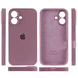 Накладка (з мікрофіброю) Silicon Case Full Camera для iPhone 16- ліловий, фото 2