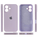 Накладка (з мікрофіброю) Silicon Case Full Camera для iPhone 16- лавандовий, фото 2