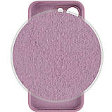 Накладка (з мікрофіброю) Silicon Case Full Camera для iPhone 15 Pro Max- ліловий, фото 2