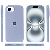 Накладка (з мікрофіброю) Silicone Case Full Protective для iPhone 16e- бузково блакитний, фото 2