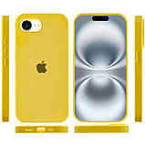 Накладка (з мікрофіброю) Silicone Case Full Protective для iPhone 16e- жовтий, фото 2