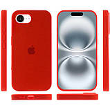 Накладка (з мікрофіброю) Silicone Case Full Protective для iPhone 16e- червоний, фото 3