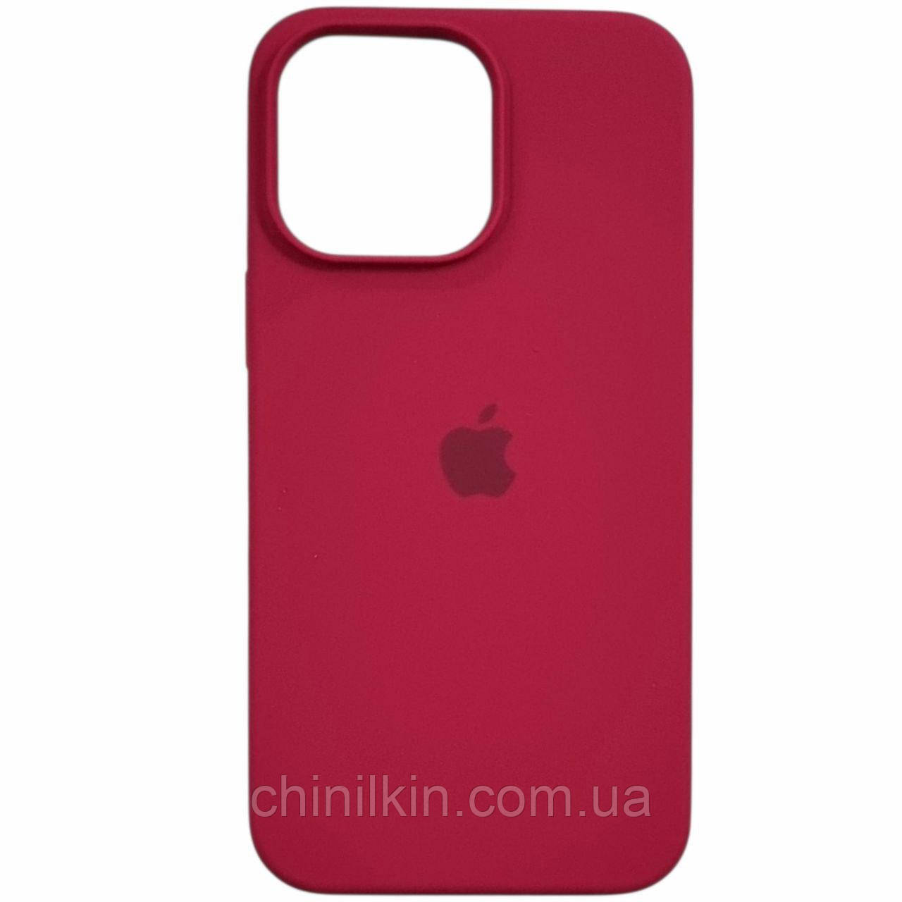 Накладка (з мікрофіброю) Silicone Case Full Protective для iPhone 16 Pro- червона троянда, фото 1