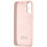 Накладка (з мікрофіброю) Silicone Case Full Protective для iPhone 16- рожевий пісок, фото 2