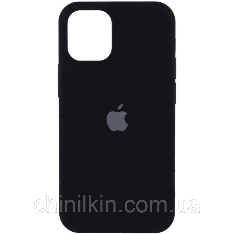 Накладка (з мікрофіброю) Silicone Case Full Protective для iPhone 15 Plus- чорний, фото 1