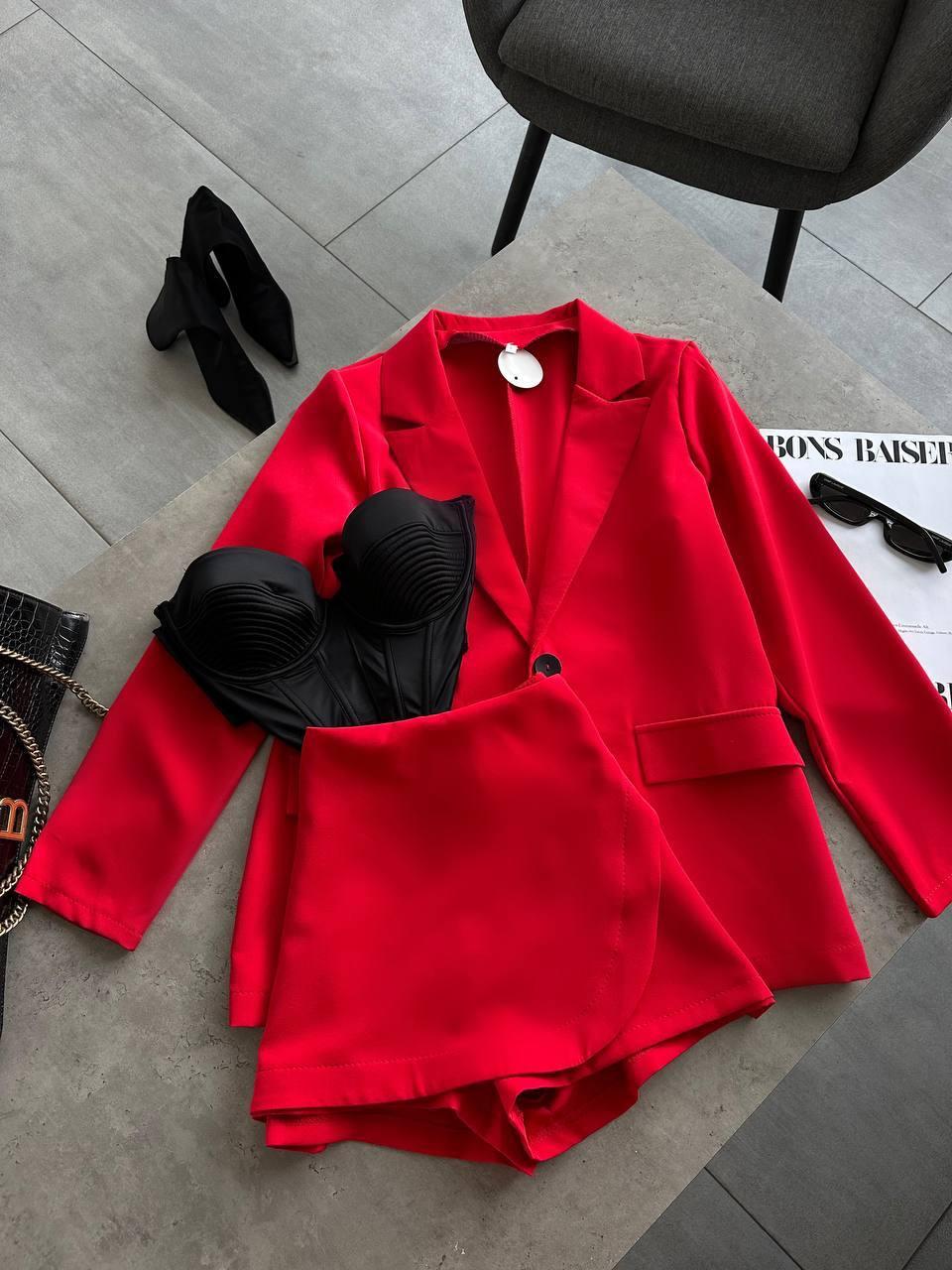 Костюм Подвійний для милих дам "Піджак + Спідниця - Шорти ", фото 1