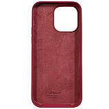 Накладка (з мікрофіброю) Silicone Case Full Protective для iPhone 14- червона троянда, фото 2