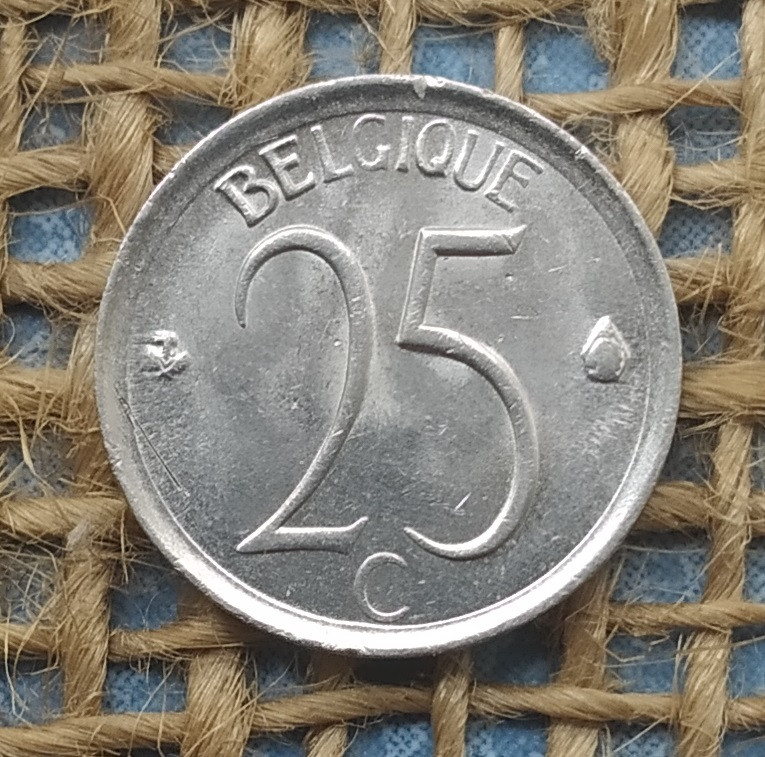 25 сантимiв 1966 року. Бельгiя