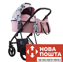 Коляска 2 в 1 Bebetto FLAVIO FLOWERS 02 рожева