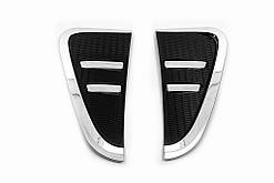 Накладки на зябра хром із чорним (2 шт) для BMW X5 F-15 2013-2018 рр