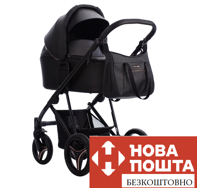 Коляска 2 в 1 Bebetto FLAVIO PRO 06 чорна, фото 1