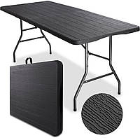 Стол раскладной туристический для пикника с нагрузкой до 150 кг Bonro BS 180 см Черный