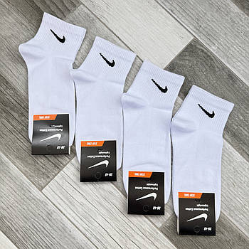 Шкарпетки жіночі демісезонні бавовна короткі Nike Performance Tennis, розмір 36-40, білі, 05172