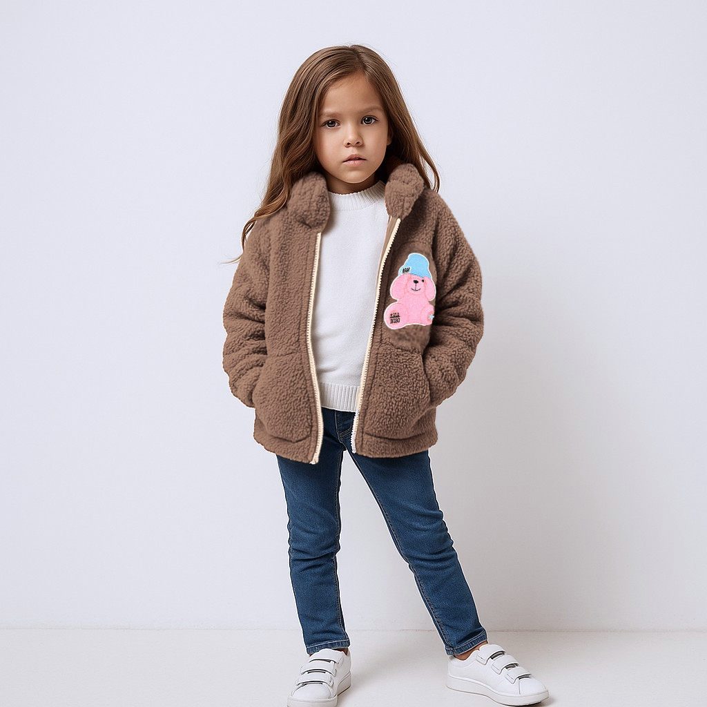 Кофта на дівчинку Тедді 110, 122 см003298 Коричневий