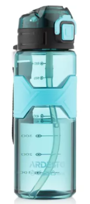 Пляшка для води Ardesto Fitness 800 мл, пластик, блакитний