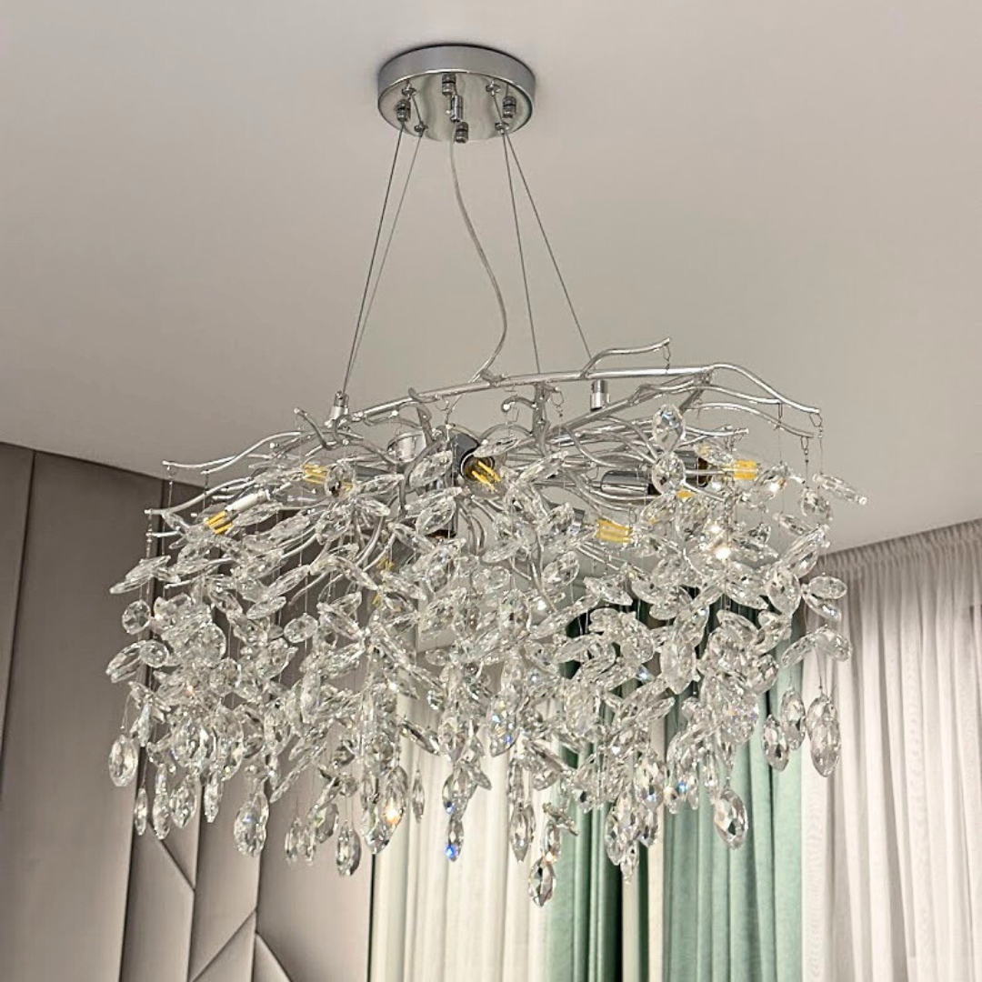 Люстра класика у зал Linisoln цоколь E14 ламп 10 шт колір Хром 1607-L900*350 W Хром