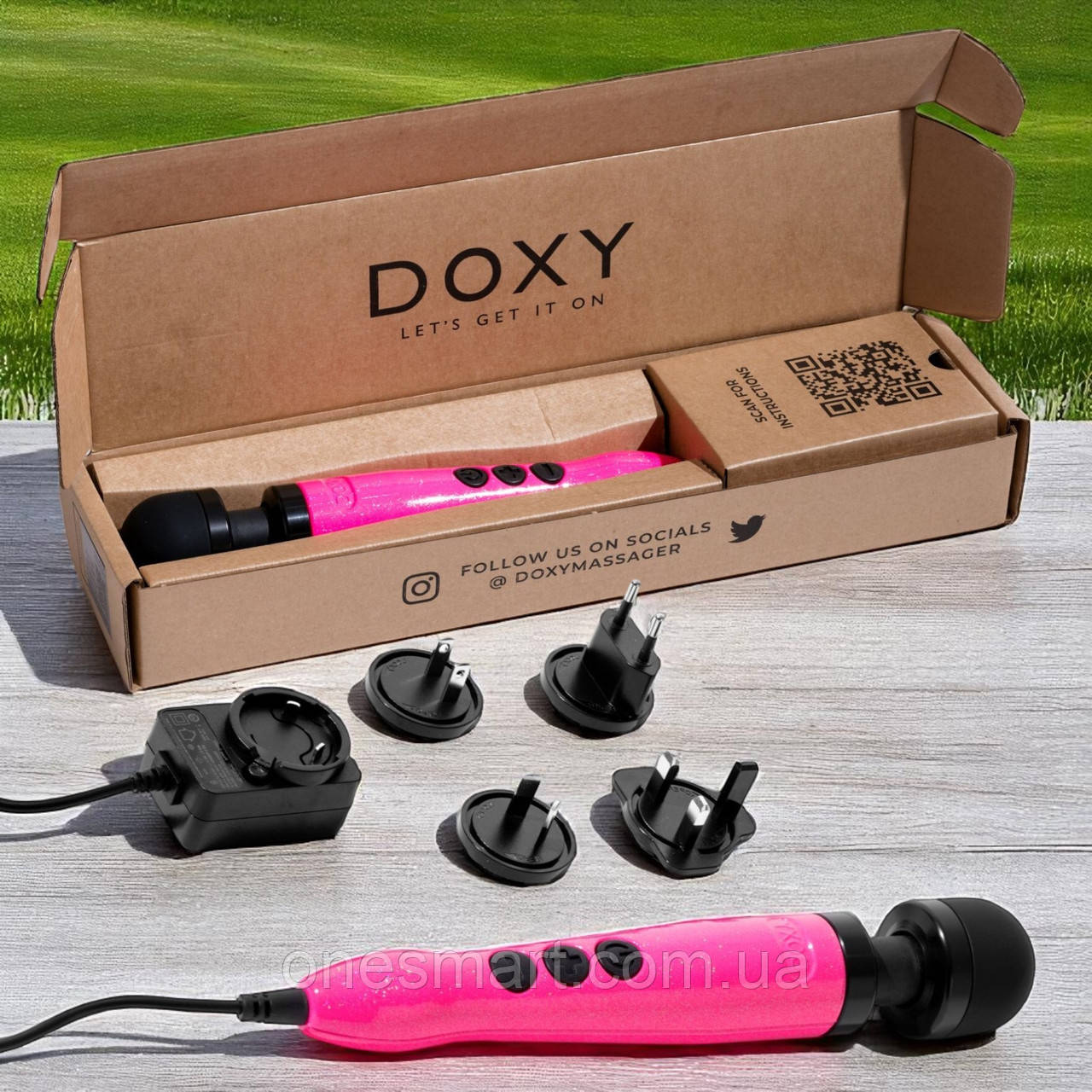 Вібромасажер DOXY Die Cast 3 масажер для розслаблення з пульсацією силиконовою головкою, фото 1
