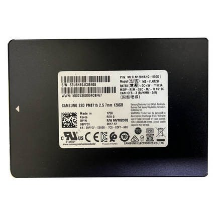 Універсальний жорсткий диск Samsung PM871b TLC 128GB 2.5" SATA-3 Б\В, фото 1