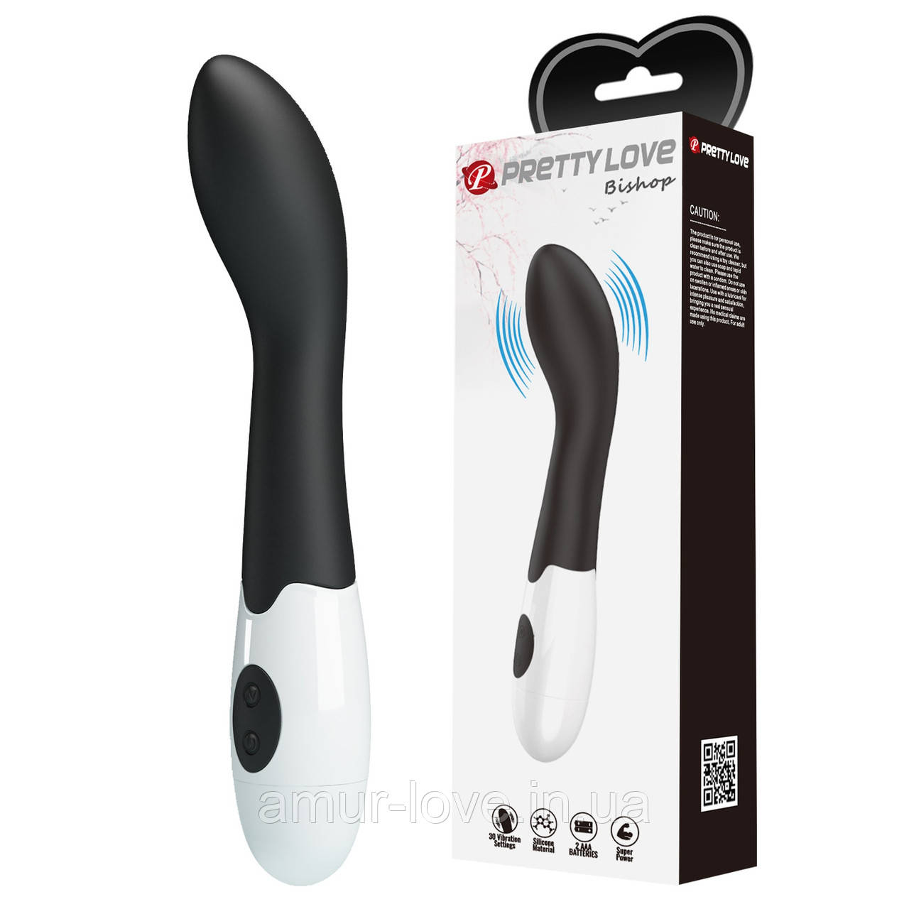 Силіконовий вібратор Pretty Love Bishop Vibrator Black