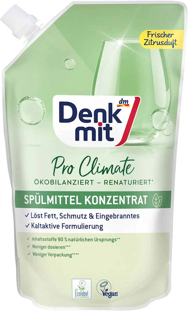 Концентрована рідина для миття посуду Denkmit Pro Climate Spülmittel Konzentrat, 500 мл