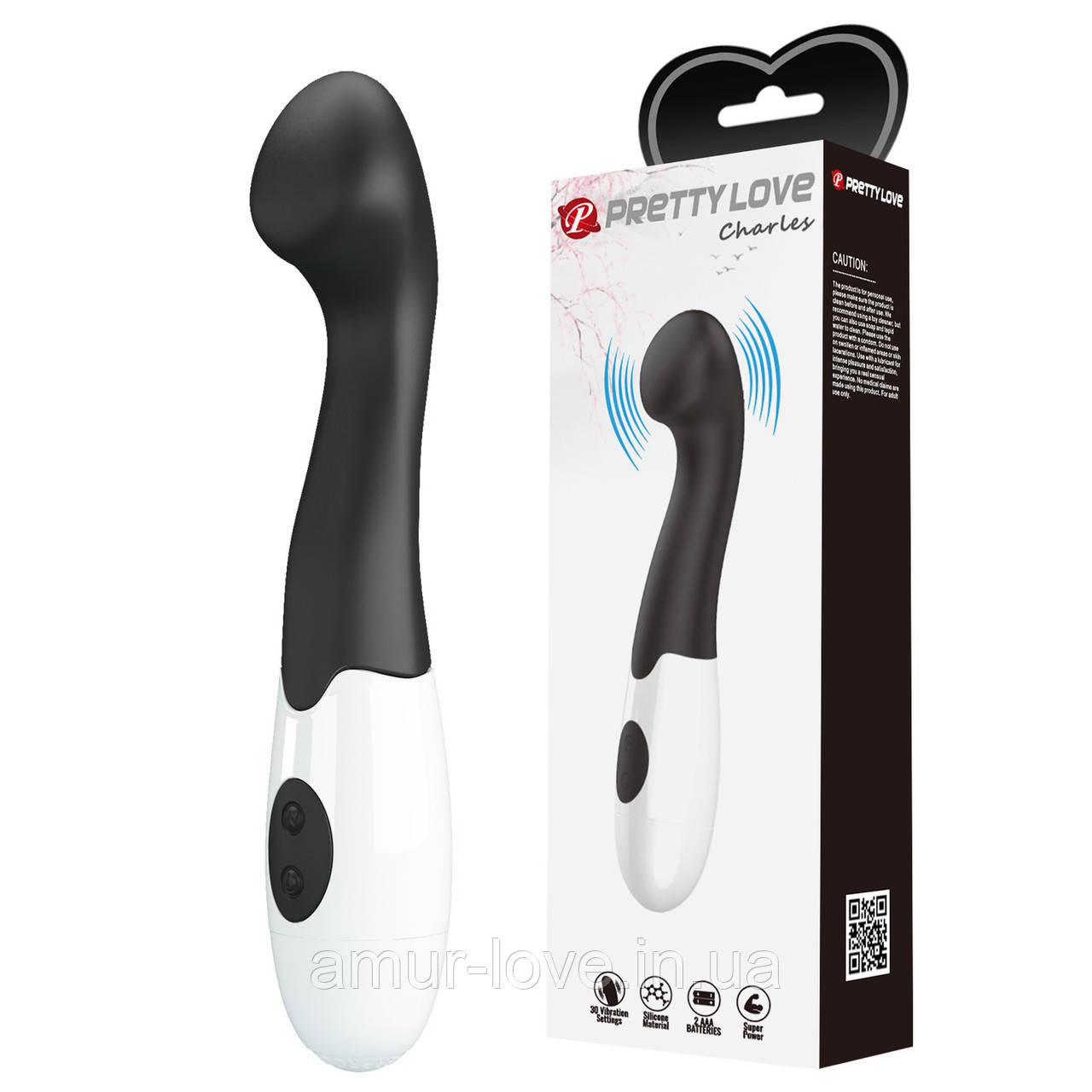 Силіконовий вібратор Pretty Love Charles Vibrator Black