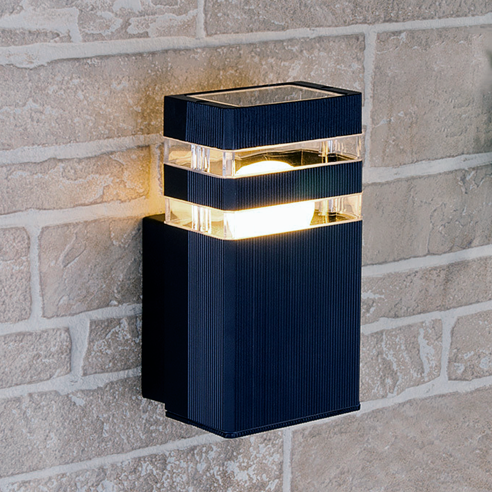 Світильник бра Feron DH0806 E27 220V IP54 під змінну лампу Е27 Е65х110х195мм архітектурний настінний чорний, фото 1