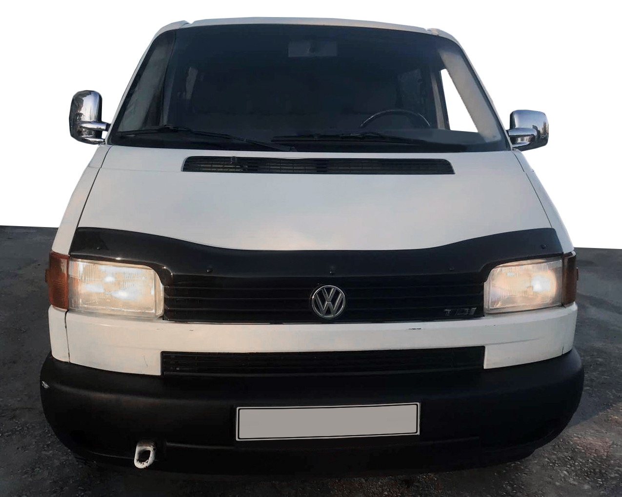 Дефлектор капоту (прямі фари) (EuroCap V1) для Volkswagen T4 Caravelle/Multivan, фото 1