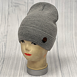 М 89048. Шапка з флісом і отворотом для хлопчиків, різні кольори, 4-12 років, фото 4