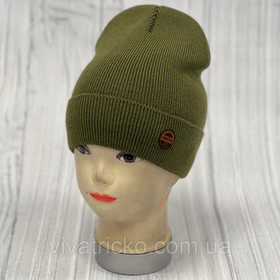 М 89048. Шапка з флісом і отворотом для хлопчиків, різні кольори, 4-12 років, фото 1