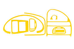 Накладки на панель (жовтий колір) для Citroen Saxo