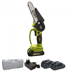 Акумуляторна ланцюгова пила Eltos АПЦ-20 BL/6" (BRUSHLESS, шина 150 мм, 2 ланцюги, 2 акумулятори 2 А/год, кейс)