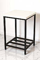 Кухонний табурет лофт Міраміс чорний/білий