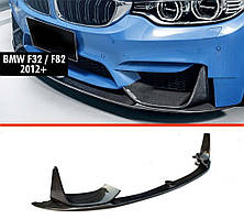 Передня Lip накладка DPT V-3 (Для M4, чорний глянець) для BMW 4 серія F-32 2012-2020 рр