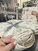 Постільна білизна муслін-жатка двоспальний комплект постільної білизни/Жате постільна білизна