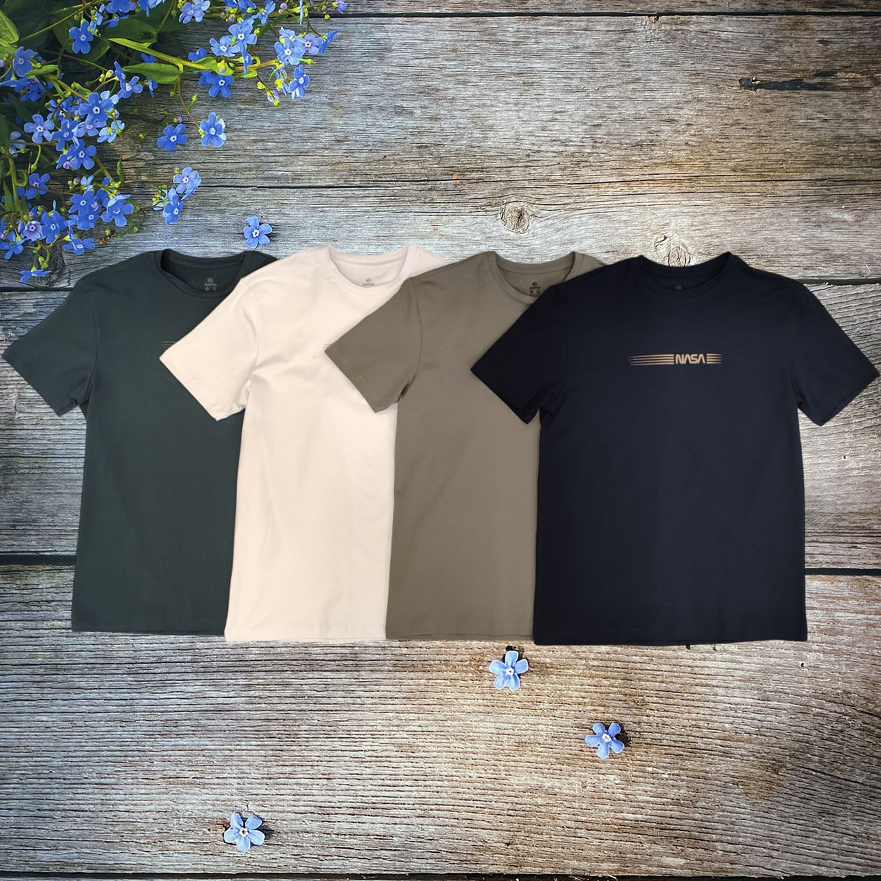 Футболка чоловіча "Nasa" виробництва Узбекістан (в пакованні 1 колір) Розміри: 48,50,52,54,56 (35034), фото 1