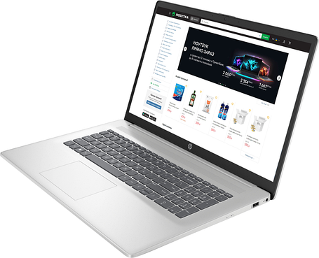 Ноутбук HP Laptop 17-cn2016ua (94Z26EA) Natural Silver / 17.3” IPS Full HD / Intel Core i3-1215U / RAM 16 ГБ / SSD 512 ГБ, фото 1