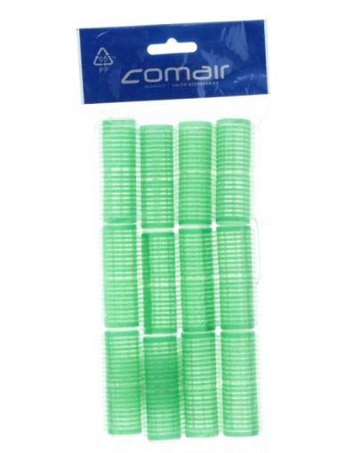 Бігуді-липучки (уп. 12 шт.), 20 мм, зелені, фото 1