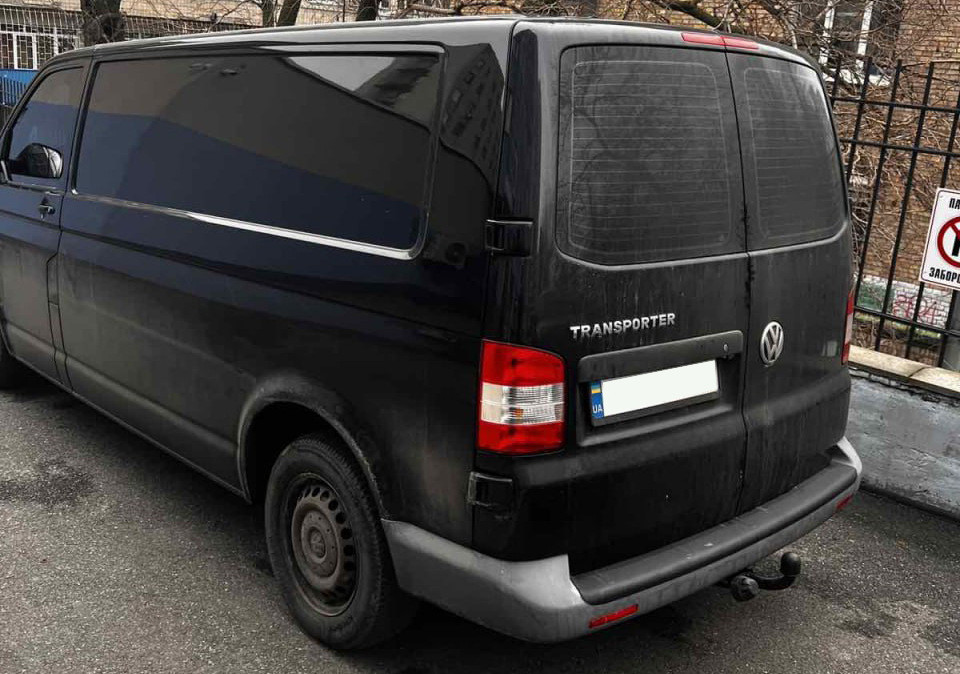 Накладка на задній бампер EuroCap (ABS) для Volkswagen T5 2010-2015 рр, фото 1