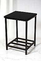 Кухонний табурет з твердим квадратним сидінням Міраміс чорний/чорний Лофт