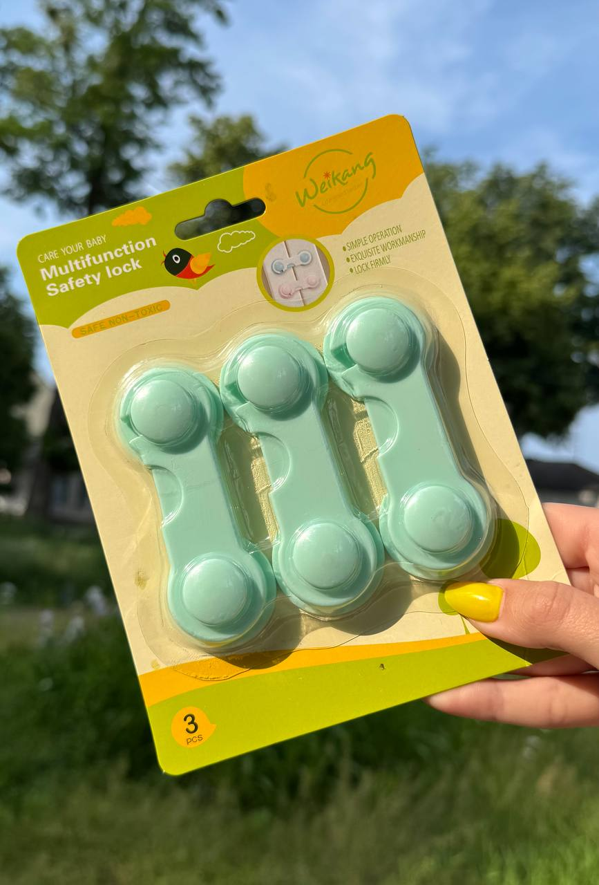 Набір замків блокіраторів R94795 набір 3 шт Бірюзовий, фото 1