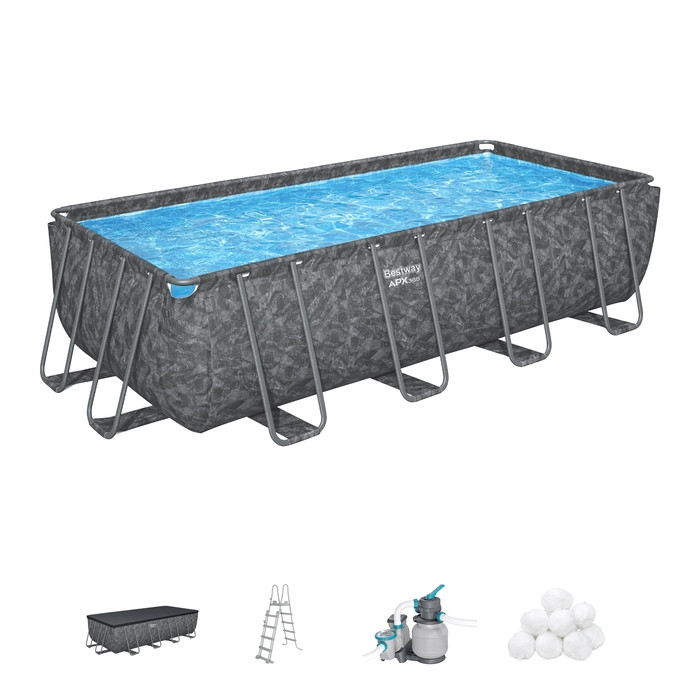 Каркасний басейн Bestway 561KA (549 × 274 × 132 см), з фільтрацією Polysphere™, сходами та тентом