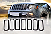 Накладки на передню решітку радіатора на Jeep Renegade 2015-2018 — матові чорні кільця 7шт  6RZ87SZ0AA, фото 7