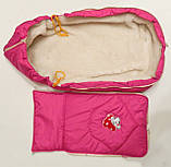 Зимовий конверт на хутрі в коляску, на санки (3 розміру), фото 6