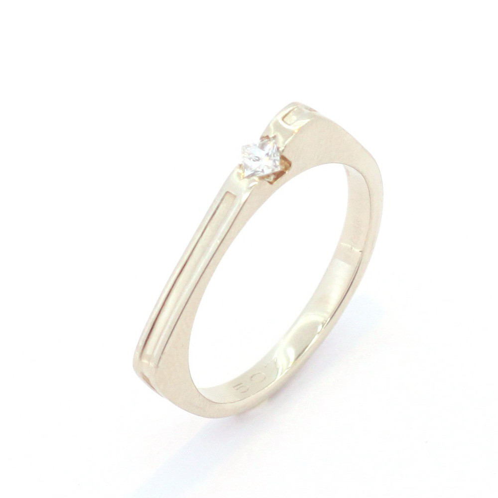 Золота каблучка з діамантом, фото 1