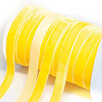 Оксамитова стрічка 1,5 см, Жовта
